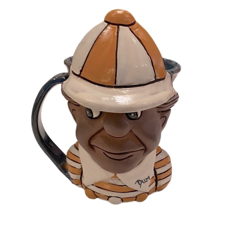 Hand-Made Pottery Tweedle-Dum Mug Artist Signed A&A Pottery Salida, Colorado